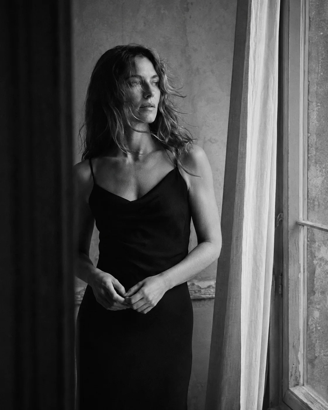 Editorial portrait in window light